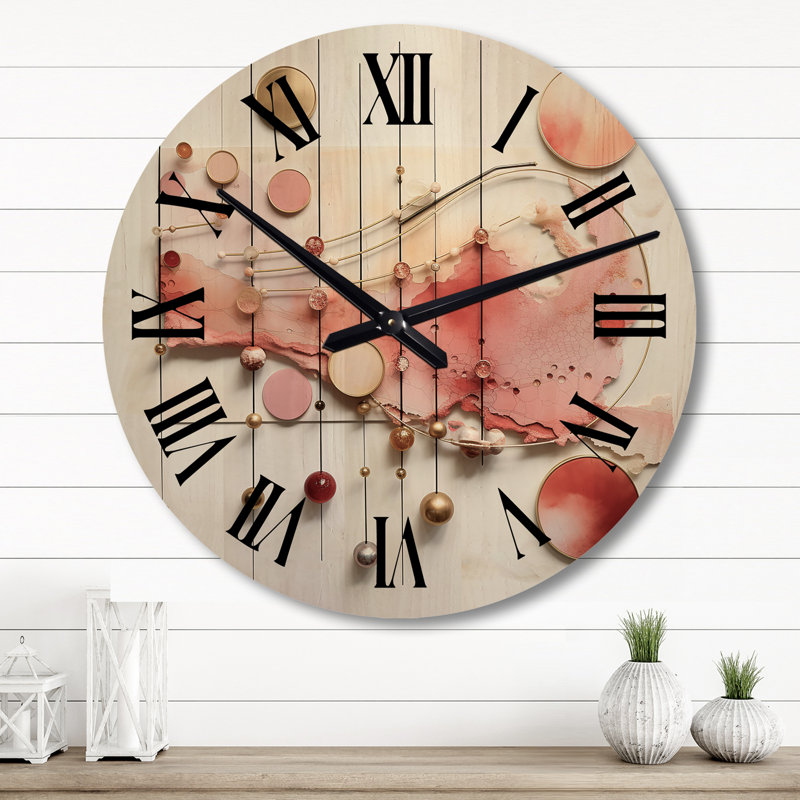 Pharisien Solid Wood Wall Clock, Large