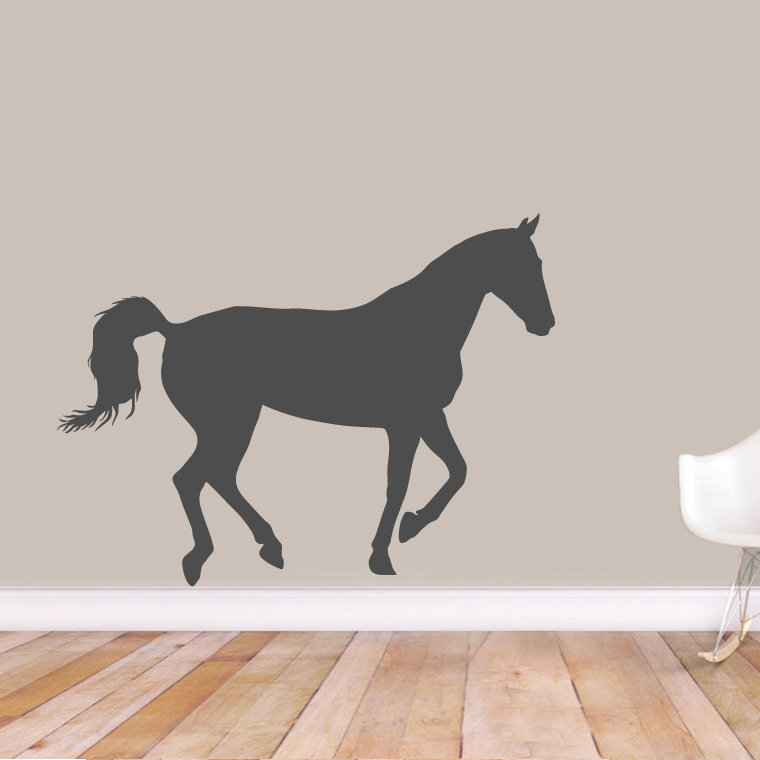 Décalcomanie murale cheval cheval, Gris foncé