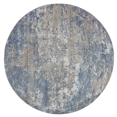 Hand Knotted Area Rug in Blue