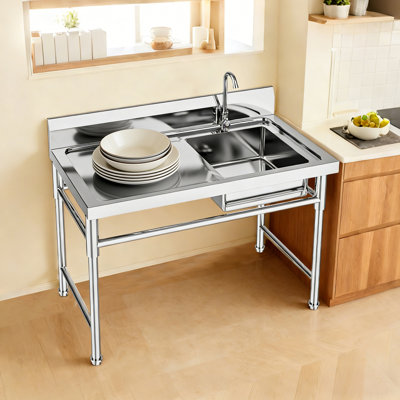 31.5x47.2x23.6” Kitchen Sink Commercial Utility Sink