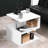 20 Inch Modern End Table, Accent Side Table, S-Shaped Coffee Table With Storage Shelf And Steel Poles, Stylish And Functional