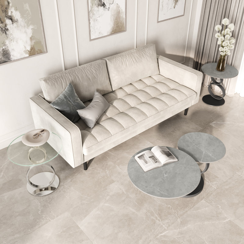 Ashneel Matt Grey Ceramic Side Table
