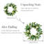 Couronne de porte pliable Valery Madelyn avec lumière, couronne de printemps avec trèfle à trèfle, centre de table, cadeau du préfet et décoration pour fête irlandaise - 24 po
