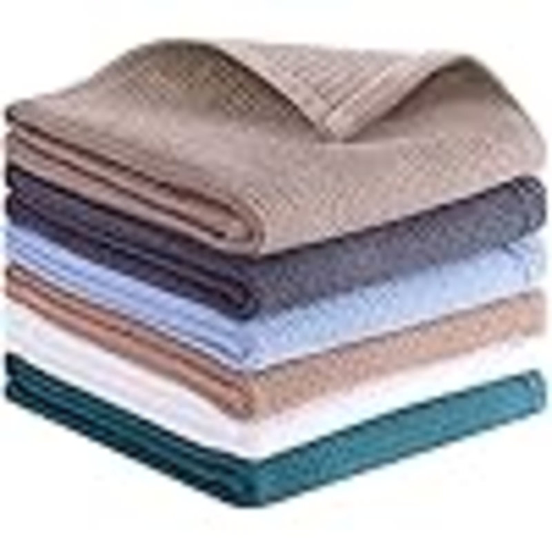 Dish Towels Set,100% Cotton Waffle Weave Kitchen Towels 6 Pack,17 X 25 Inches Dish Towels For Kitchen,Super Absorbent For Drying And Cleaning