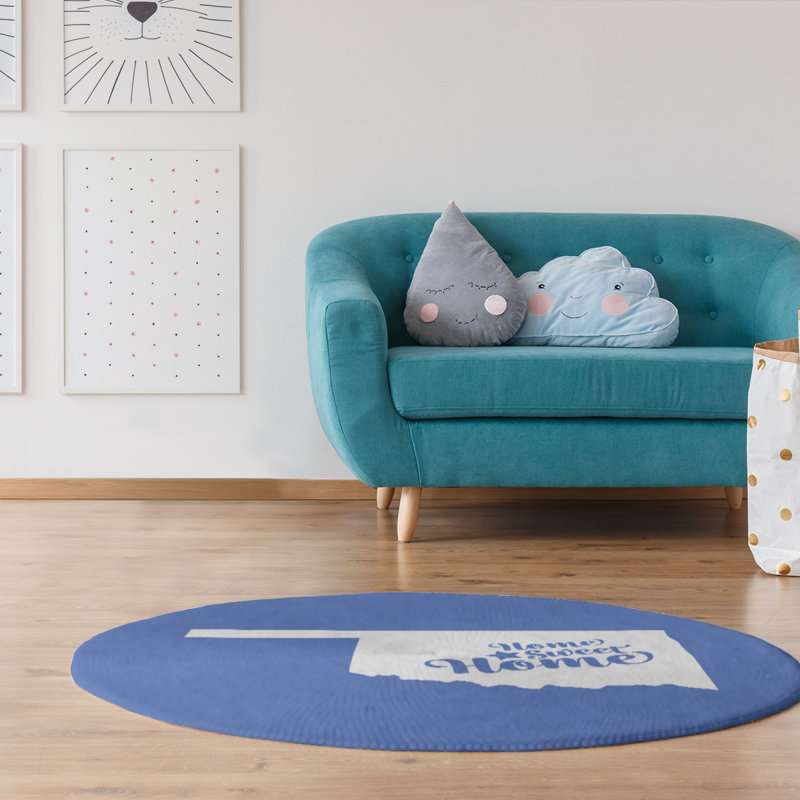 Chenille Indoor Rug, Round 5'