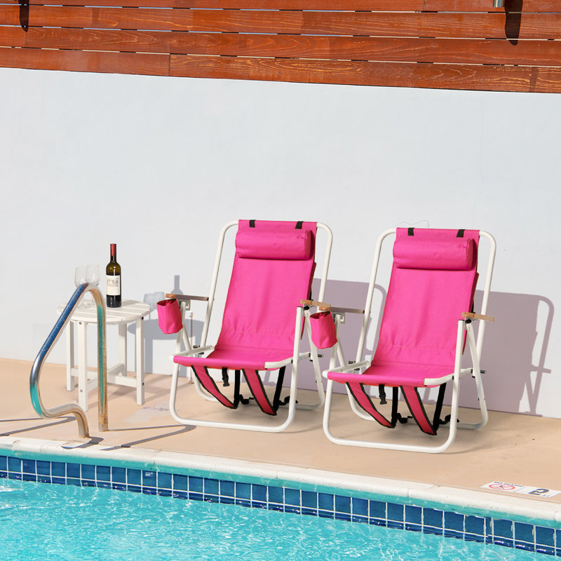 Chaise de plage Balmoral, Rose barbie