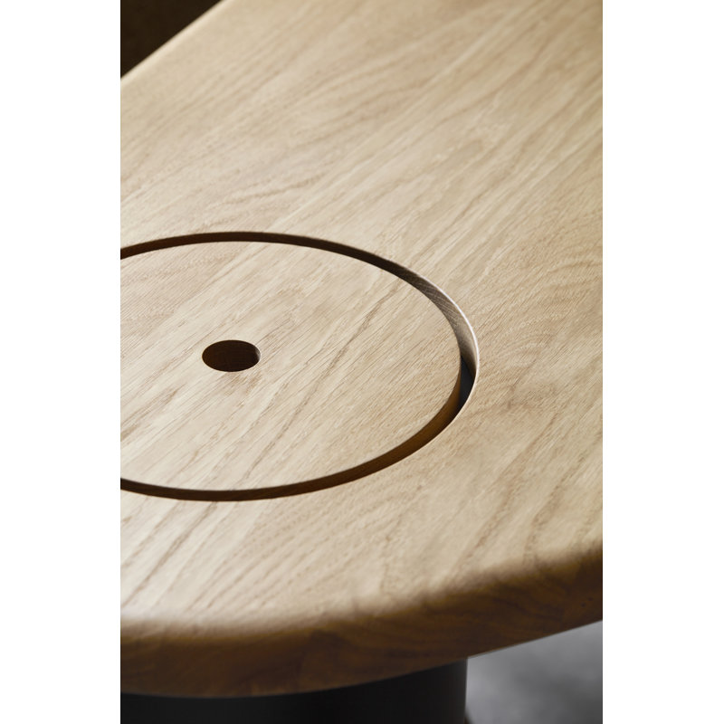 Eclipse Solid Wood Writing Desk, Natural Oak