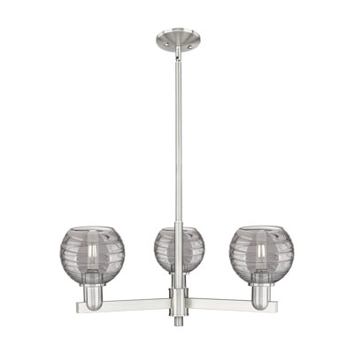 Athens Deco Swirl 3 Light Chandelier