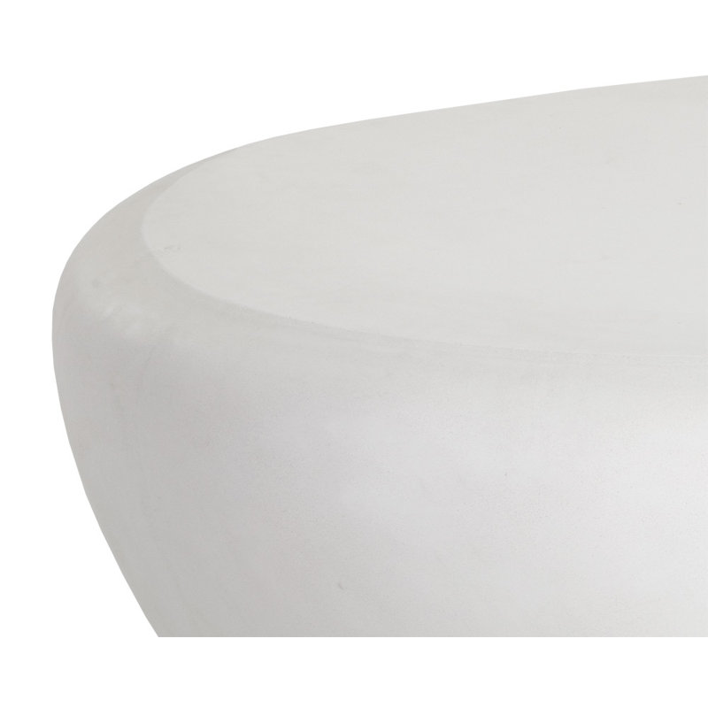 Table basse Mikaiah - Blanc, Blanc, Grand