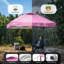 Tente à auvent escamotable commerciale avec serrure centrale et cadre en métal 10 pi x 10 pi CROWN SHADES, rose-108926405