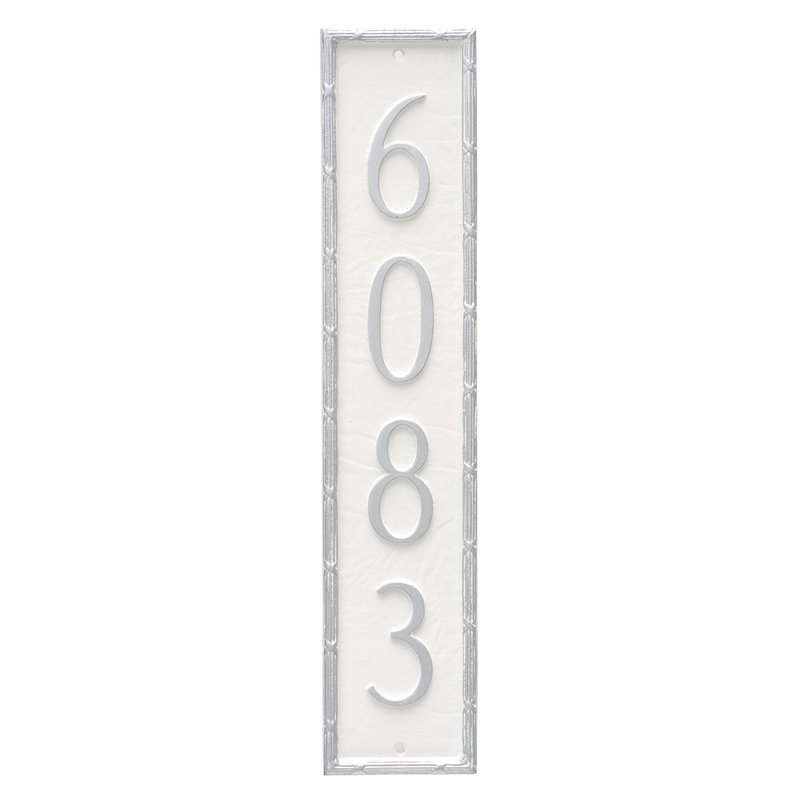Plaque d’adresse murale sur 5 lignes, Chocolat / or