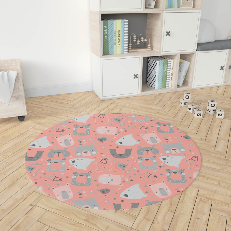 Tapis de jeu Bear Face, Rond 5 pi
