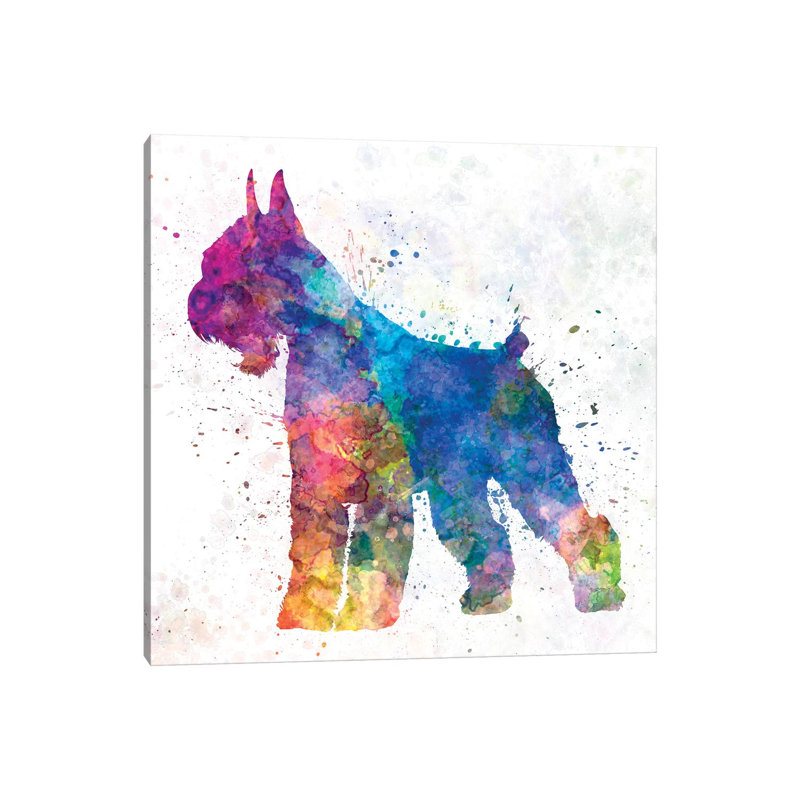 Schnauzer géant I par Paul Rommer - peinture sur toile tendue, H 12 po x l 12 po x P 0,75 po