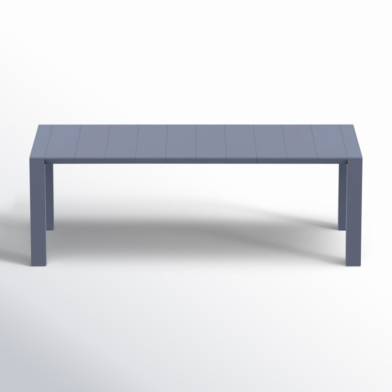 Spector Extendable Dining Table, Dark Gray, 39" W x 70" L x 29.5" H 