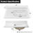 36" Engineered marble Single Bathroom Vanity Top In White With Sink in right