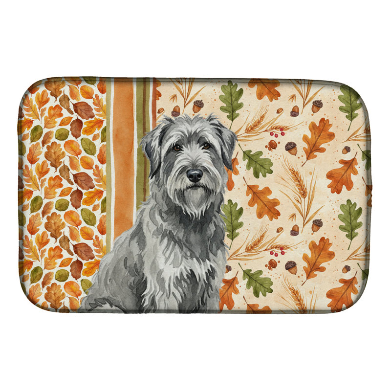 Gray Briard Heirloom Fall Dish Drying Mat
