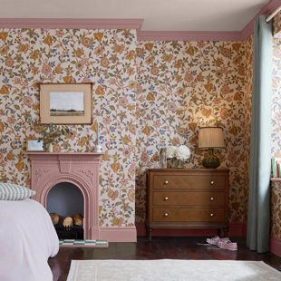 Joules Scot Floral Cream/Multi Floral 10m x 52cm Matte Wallpaper Roll
