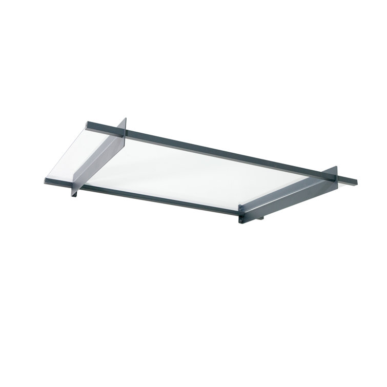 Palram - Canopia Nancy 5 ft. W x 3 ft. D Acrylic Clear Slope Stationary Door and Window Awning