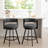 Ayala Swivel Low Back Industrial Upholstered 26.6" H Counter Stool with Steel Frame-2038694779