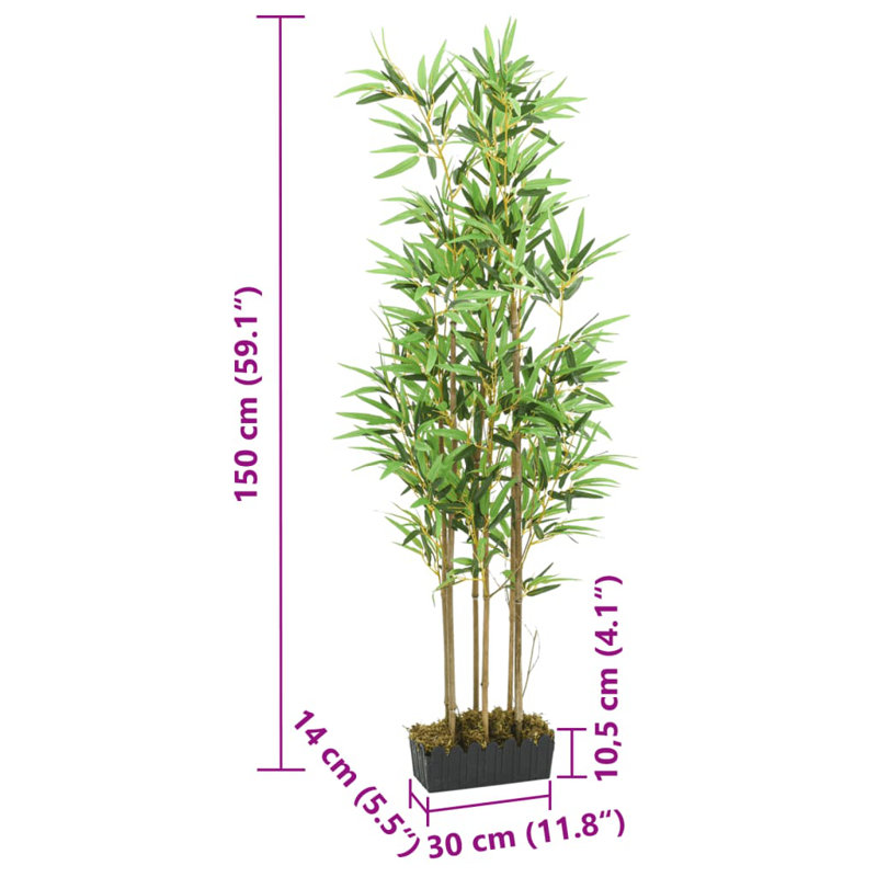 Faux Bamboo Tree in Pot, 828 cm H
