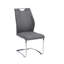 Chaise de salle à manger moderne en tissu / chrome, ensemble de 2