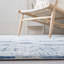 Tapis oriental en laine / coton touffeté à la main Metro en bleu / gris-82632355