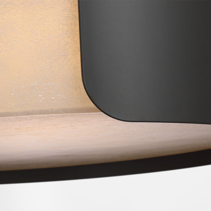 Anne-Marie Barton Armise 28" Drum Chandelier, Matte Carbon