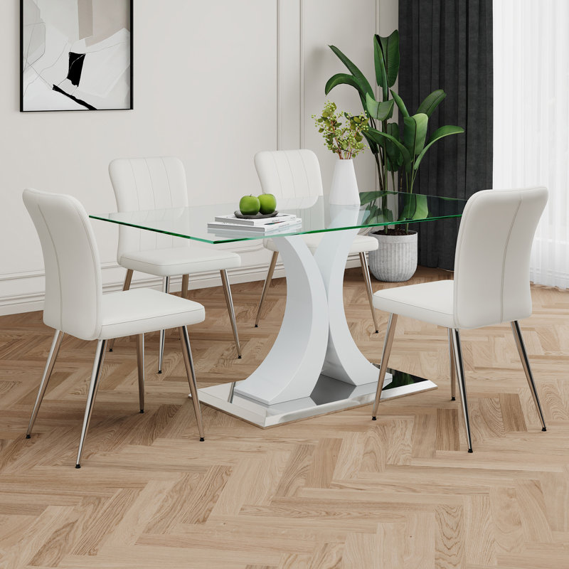 Table en verre de style moderne