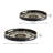 Savoy Glass Gold Trim Round Trays (Set of 2)-1121831328