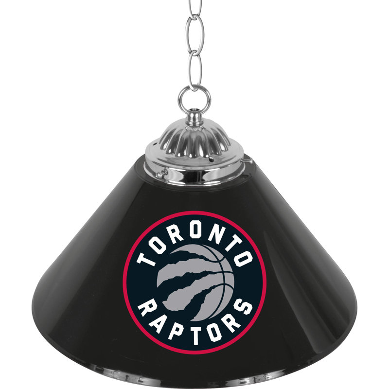 Luminaire suspendu conique à 1 lumière pour table de billard NBA, Raptors de Toronto