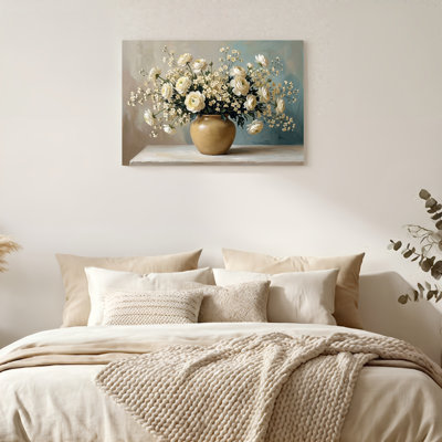 Art mural sur toile Gallery Wrap pour le salon, la chambre à coucher, le bureau ou le vestibule - décoration murale décorative avec alambic floral