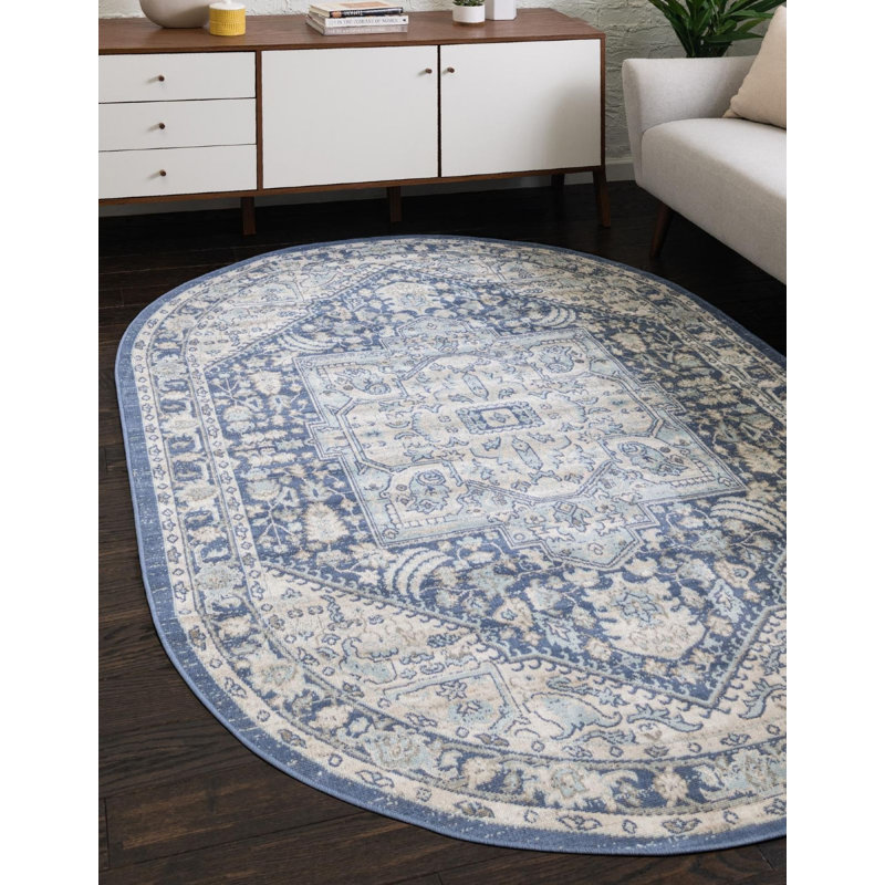 Marciel Oriental Indoor Rug, Oval 3' x 5'3"