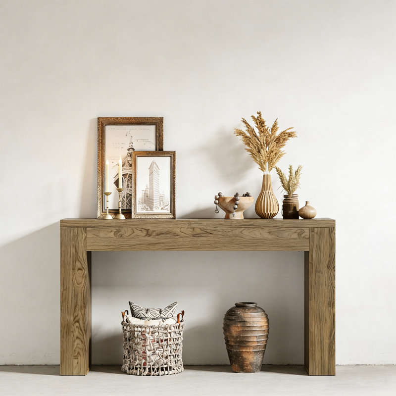 Retro Minimalist Practical Console Table, 31.5" H x 47.24" W x 11.81" D