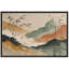 «Neutral Earth Tone Abstract Landscape Bamboo Artwork», photos de salon, impression sur toile encadrée-126545773-126545768