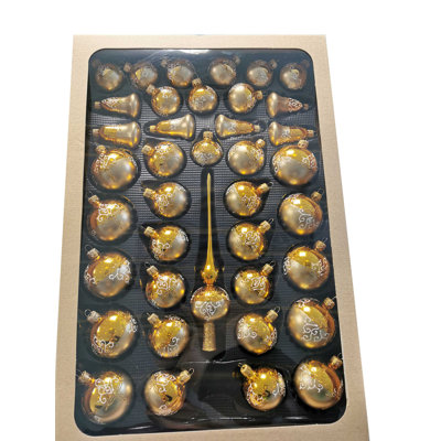 58cm Solid Colour Glass Christmas Tree Baubles