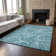 Premium Machine Washable Arnette Turquoise Rug