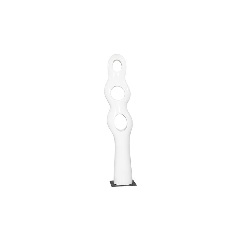 Triple Circle Gel Coat Sculpture, White
