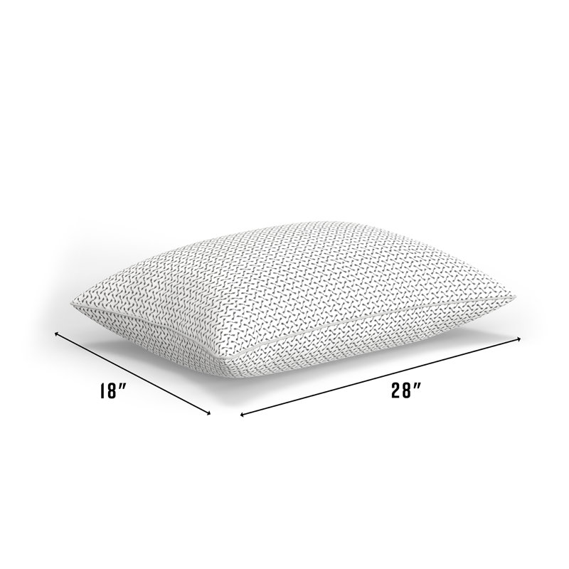 Memory Foam Cluster Bed Pillow with Charcoal Infused Cover