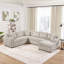 Canapé modulaire surdimensionné avec méridienne et coussins décoratifs-118401543