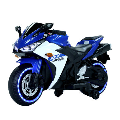 Motocyclette électrique Alex / motocyclette jouets pour enfants / voiture électrique pour enfants / jouets électriques pour enfants pendant 3 4 5 6 ans avec roues d'entraînement / commande manuelle des gaz / conduite à la main / roues d'éclairage