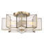 Plafonnier 2 lumières Putnam en laiton naturel-981906818