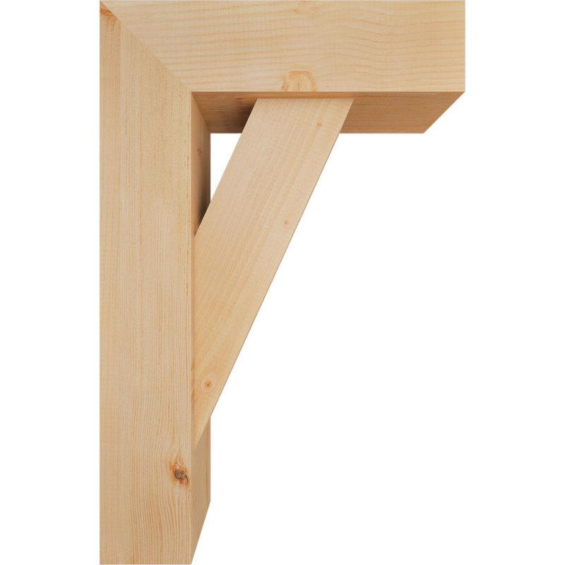 Traditional Block Bracket w/ Offset Brace, 34 x 22, 7 1/2"W Douglas Fir (Smooth)