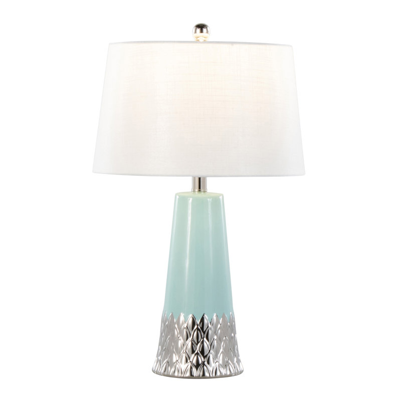 Lampe de table 22 po Penelope, Bleu clair