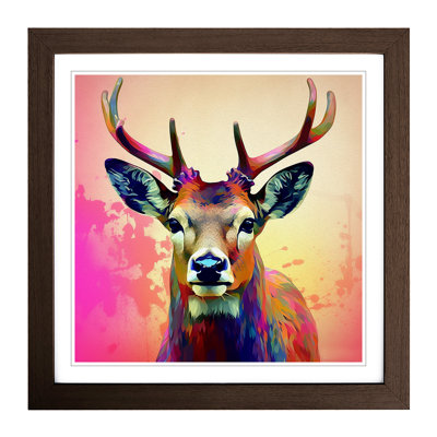 Deer Digital Art - Framed Print