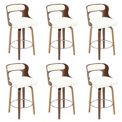 Swivel Faux Leather Counter & Bar Stools