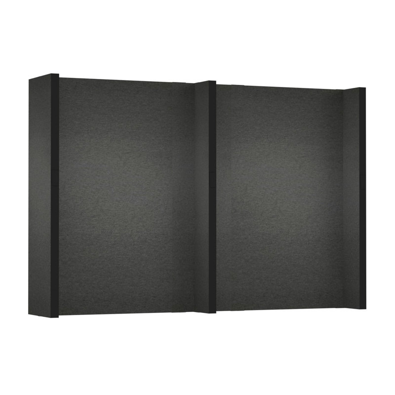 Ensemble mural modulaire de 7 pi de hauteur Everpanel - Bordure noire, 120", Gris foncé