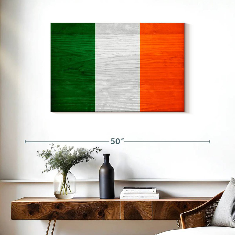 Borges Wood Ireland Flag, 24" H x 36" W