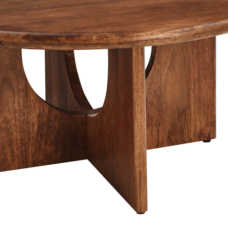 Rivian Round 34" Coffee Table, Walnut