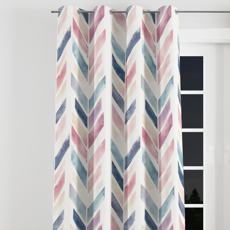 Rideaux Boho Contemporary - rideau à œillets Baiardo - 1 panneau, L 52 po x L 63 po, Œillets argentés