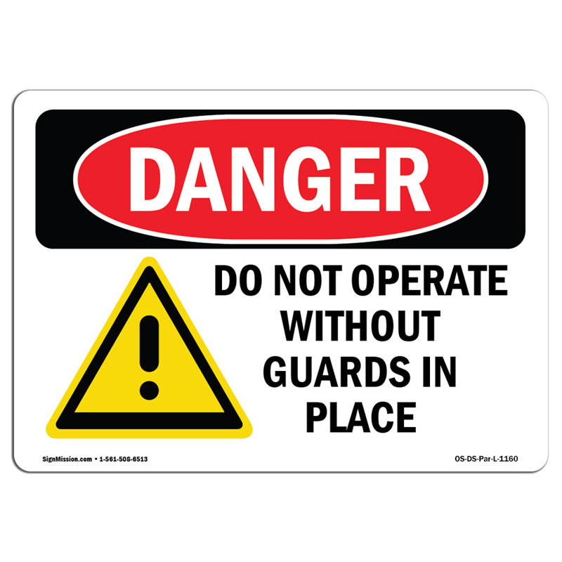 Signe de danger, 12" H x 18" W x 0.1" D